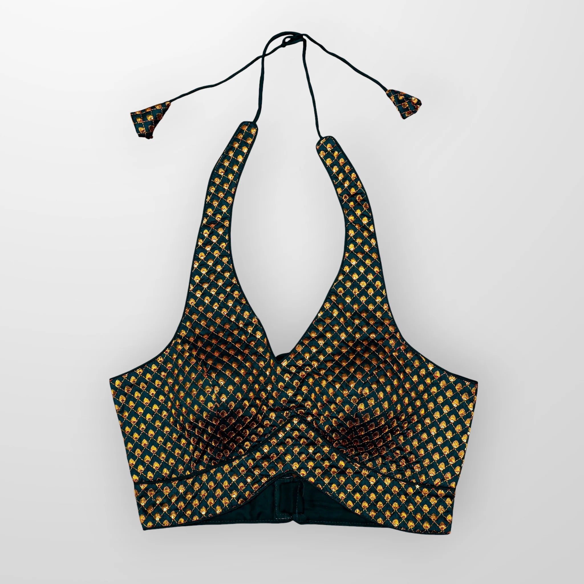 Raw Silk V Neck Readymade Blouse
