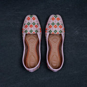 Handcrafted Baby Pink Rexine Loafers