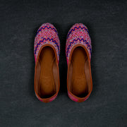 Pink Heritage Textured Handcrafted Jutti