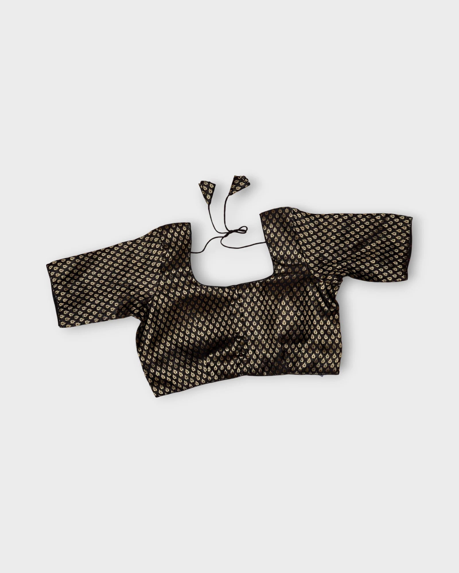 Silk Jacquard U Neck Back Design Readymade Blouse