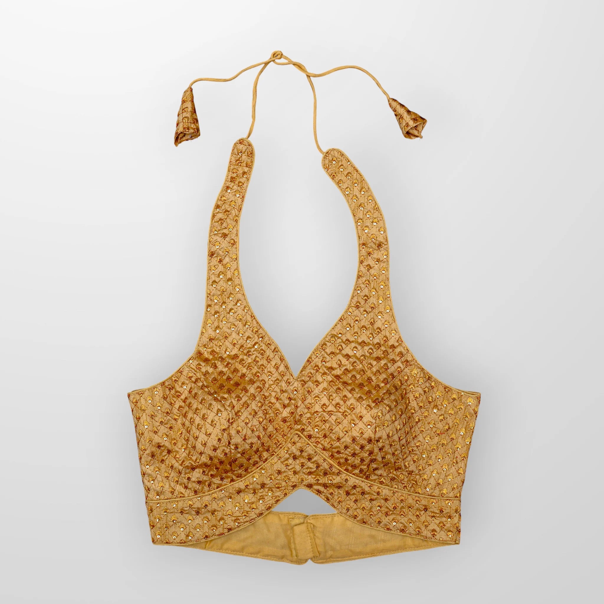 Raw Silk V Neck Readymade Blouse