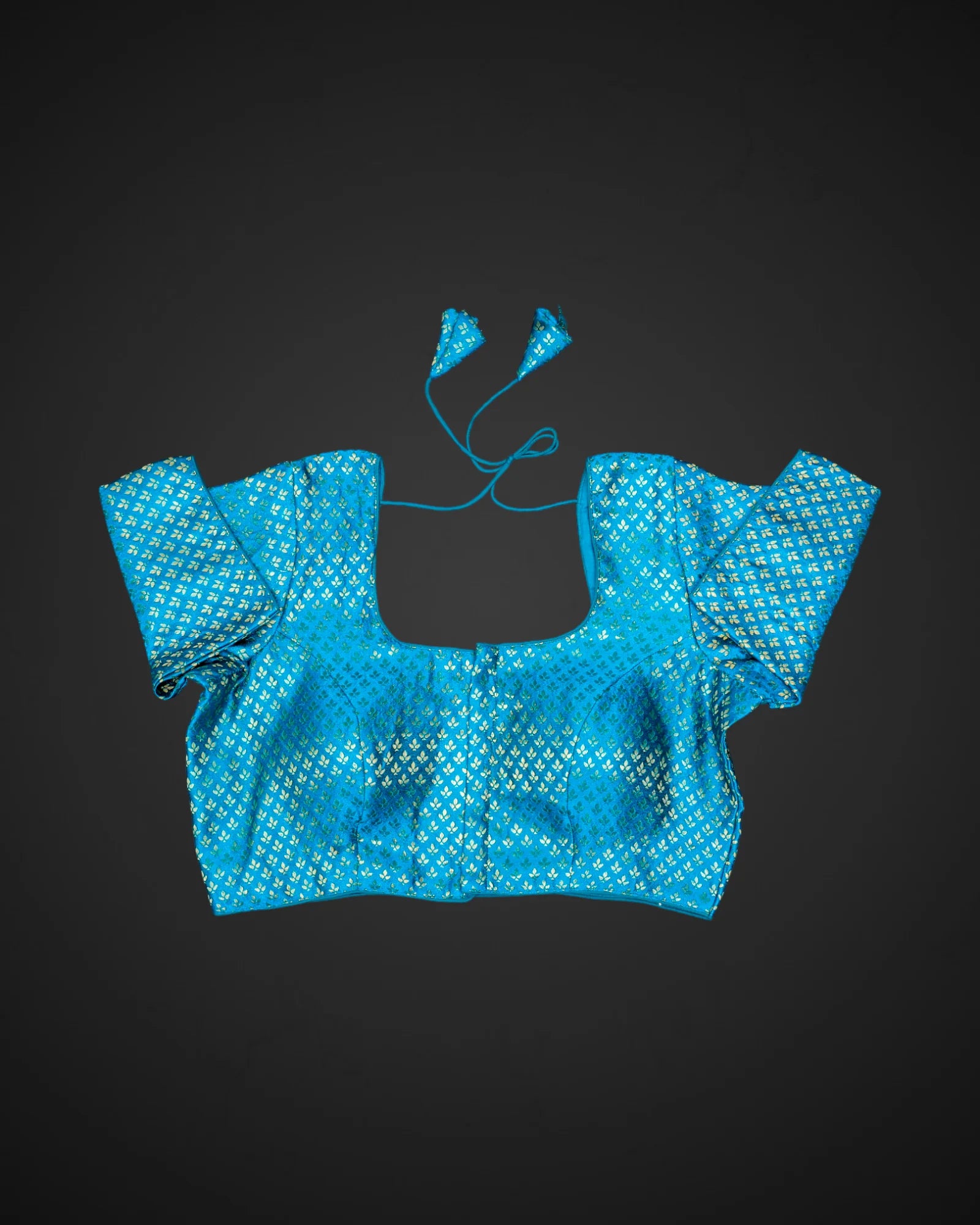 Silk Jacquard U Neck Back Design Readymade Blouse