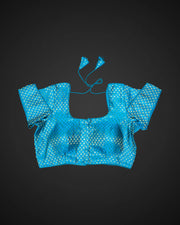 Silk Jacquard U Neck Back Design Readymade Blouse