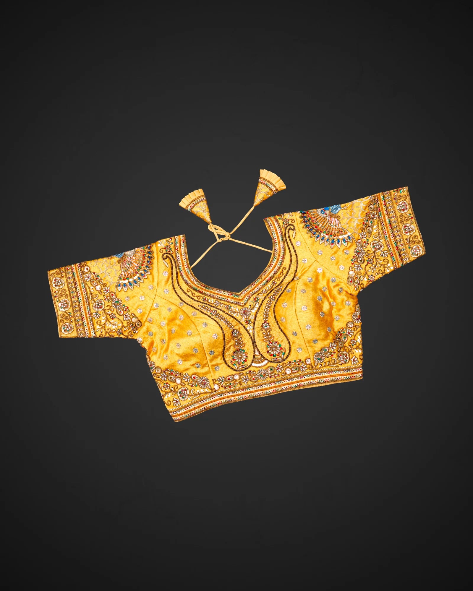 Silk V Neck Readymade Blouse