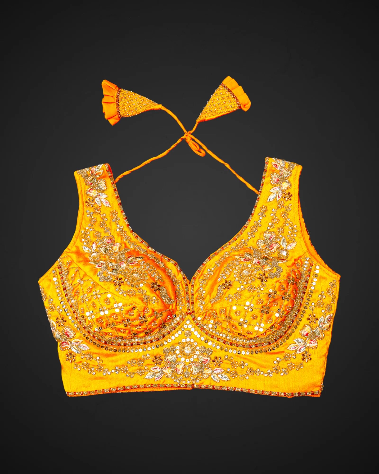 Italian Silk Embroidered Readymade Blouse