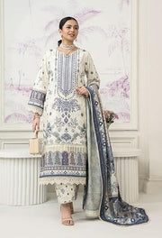 White Silk Beaded Floral Embroidered Pakistani Suit