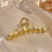 Gold Metal Cat-Eye Grip Clip