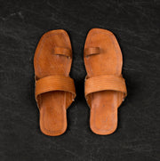 Light Brown Leather Kolhapuri Sandals