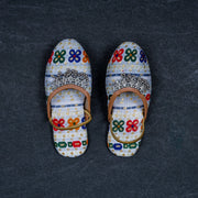 Grey Textured Artisan Ethnic Mules