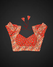 Cotton Sweetheart Neck Half Sleeve Readymade Blouse
