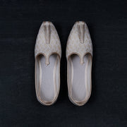 Off White Textured Artisan Mojari
