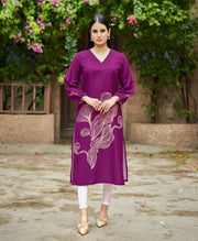 Botanical Rayon Printed Kurta