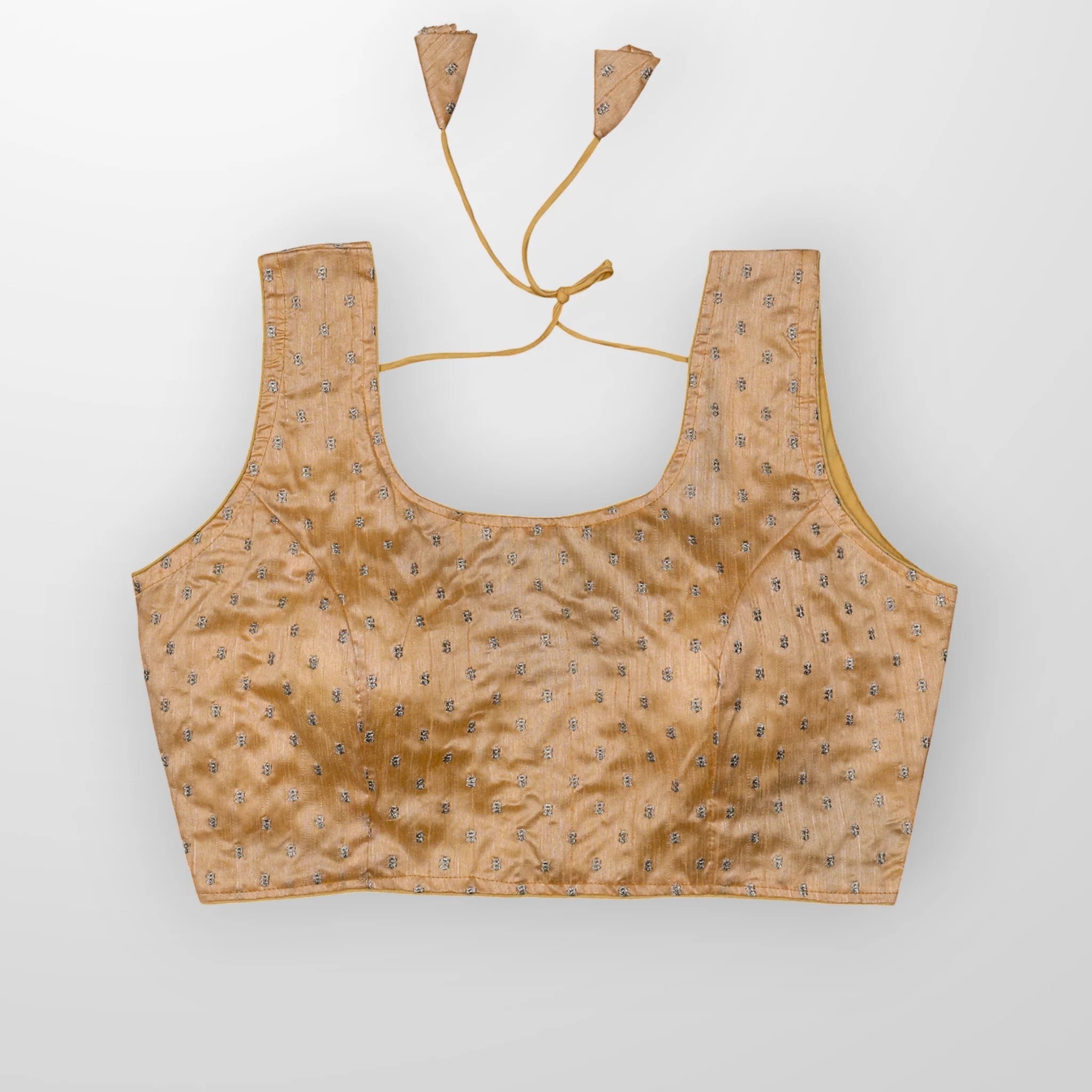 Raw Silk Zari Stone Accented Readymade Blouse