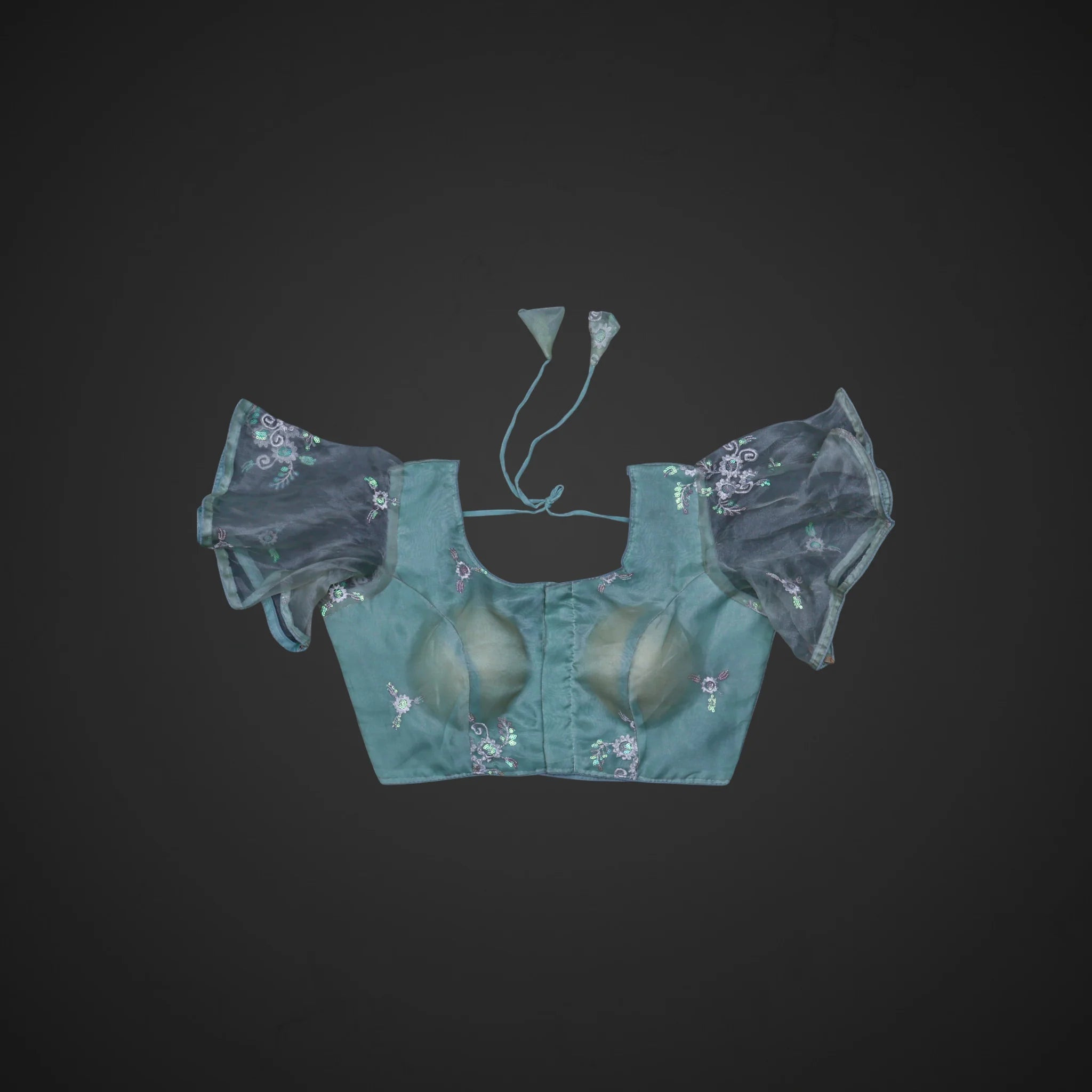 Organza Silk Ruffle Readymade Blouse