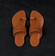 Handcrafted Tan Open Toe Kolhapuri Sandals