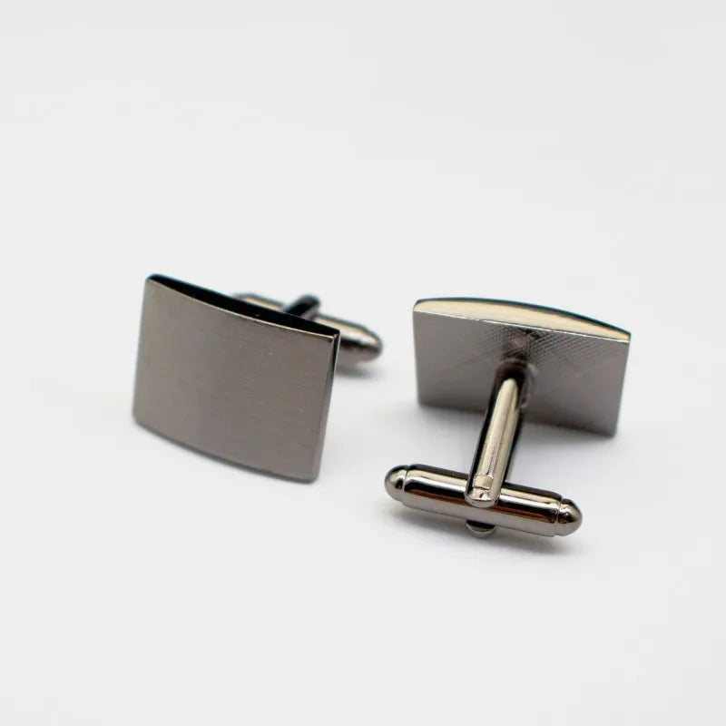 Geometric Copper-Plated Silver Men's Cufflinks