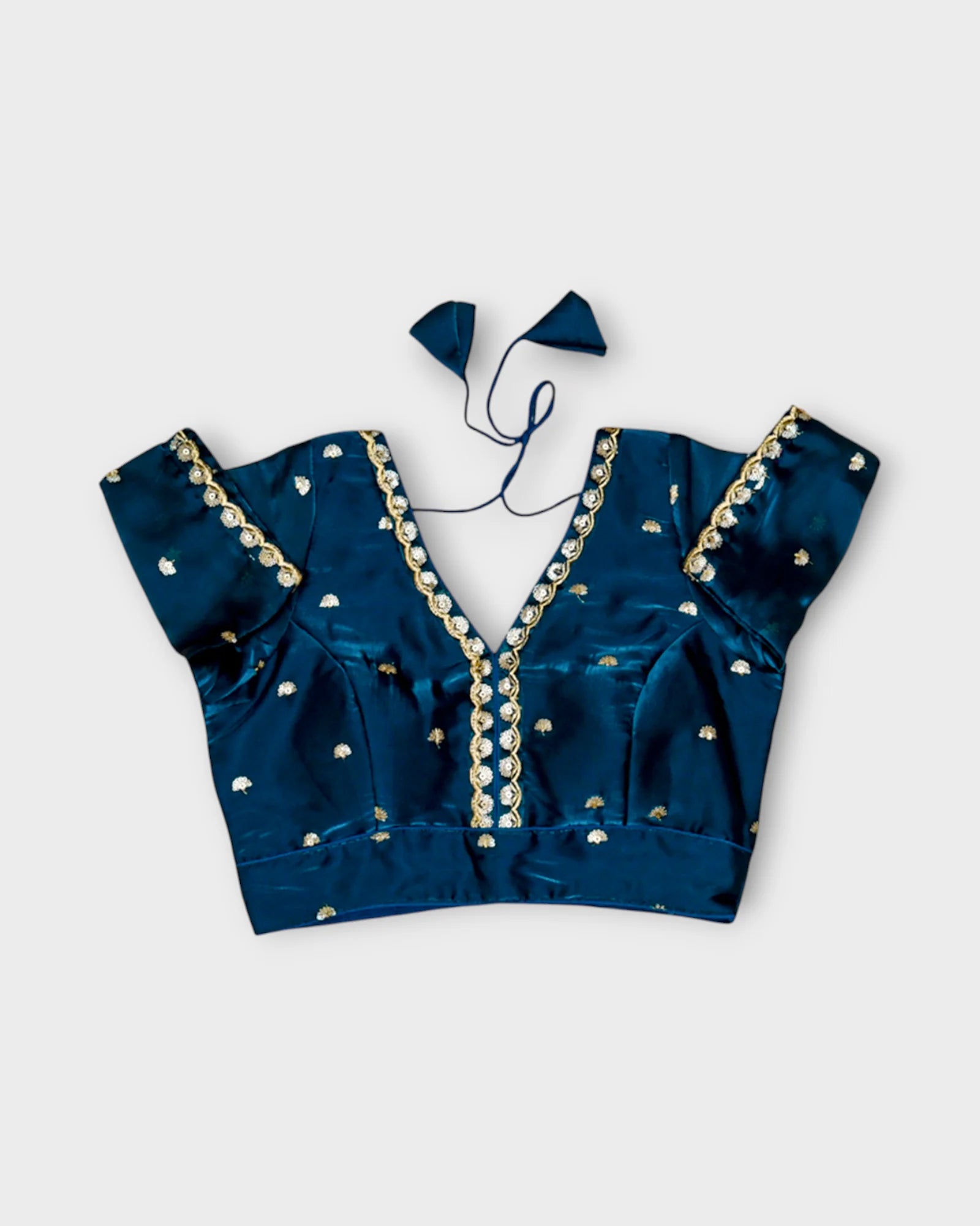 Chanderi V Neck Readymade Blouse