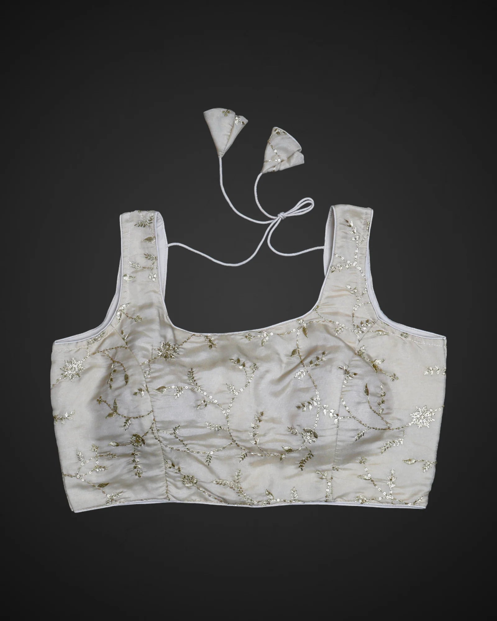 U Neck Cotton Embroidered Readymade Blouse