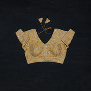 Silk V Neck Fitted Sleeve Readymade Blouse