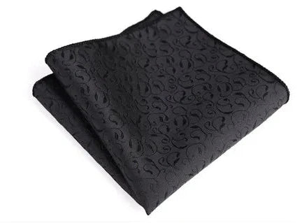 Black Paisley Unisex Pocket Square