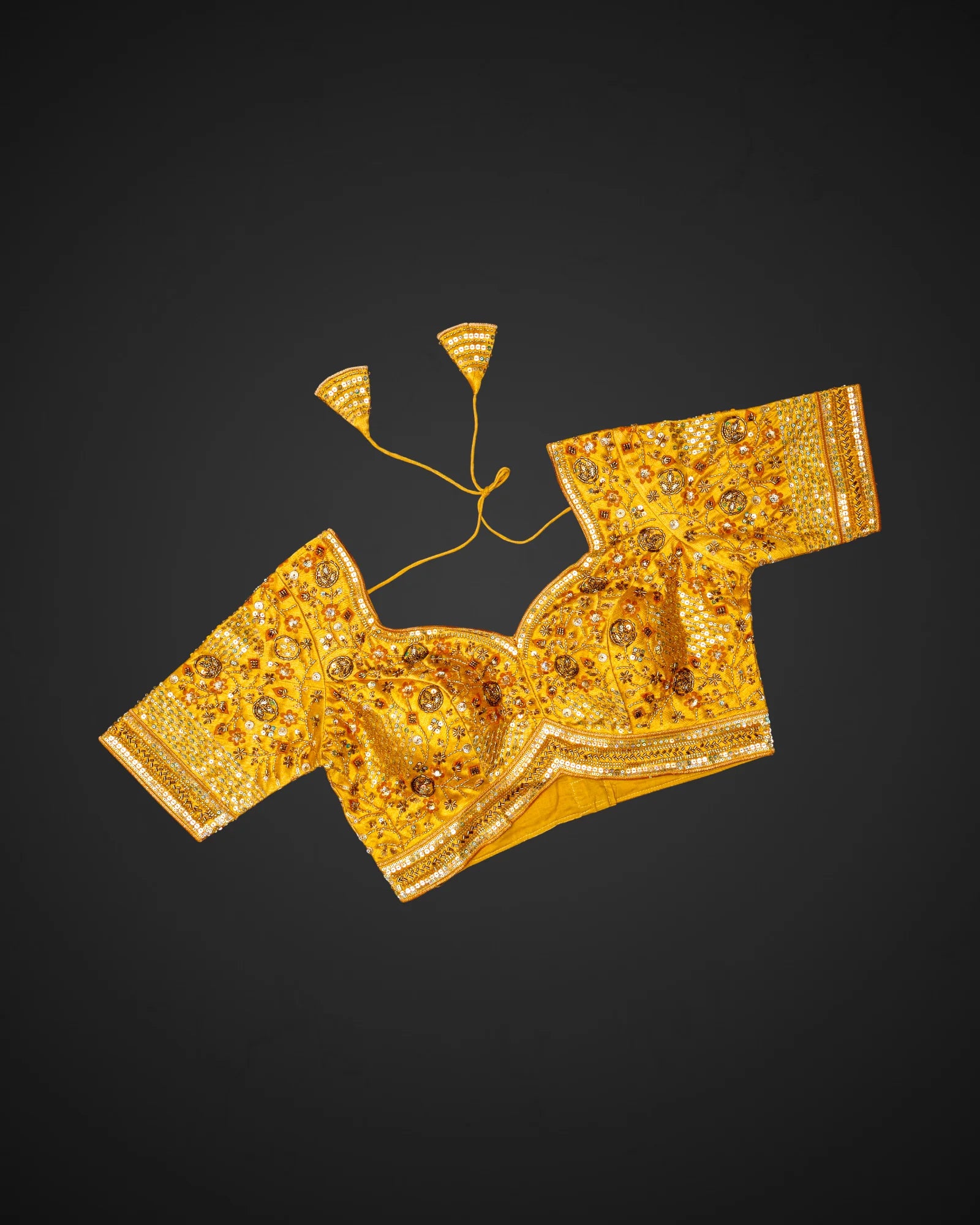 Cosmos Silk Embroidered Readymade Blouse