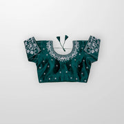 Silk Zari Butta Embroidered Readymade Blouse