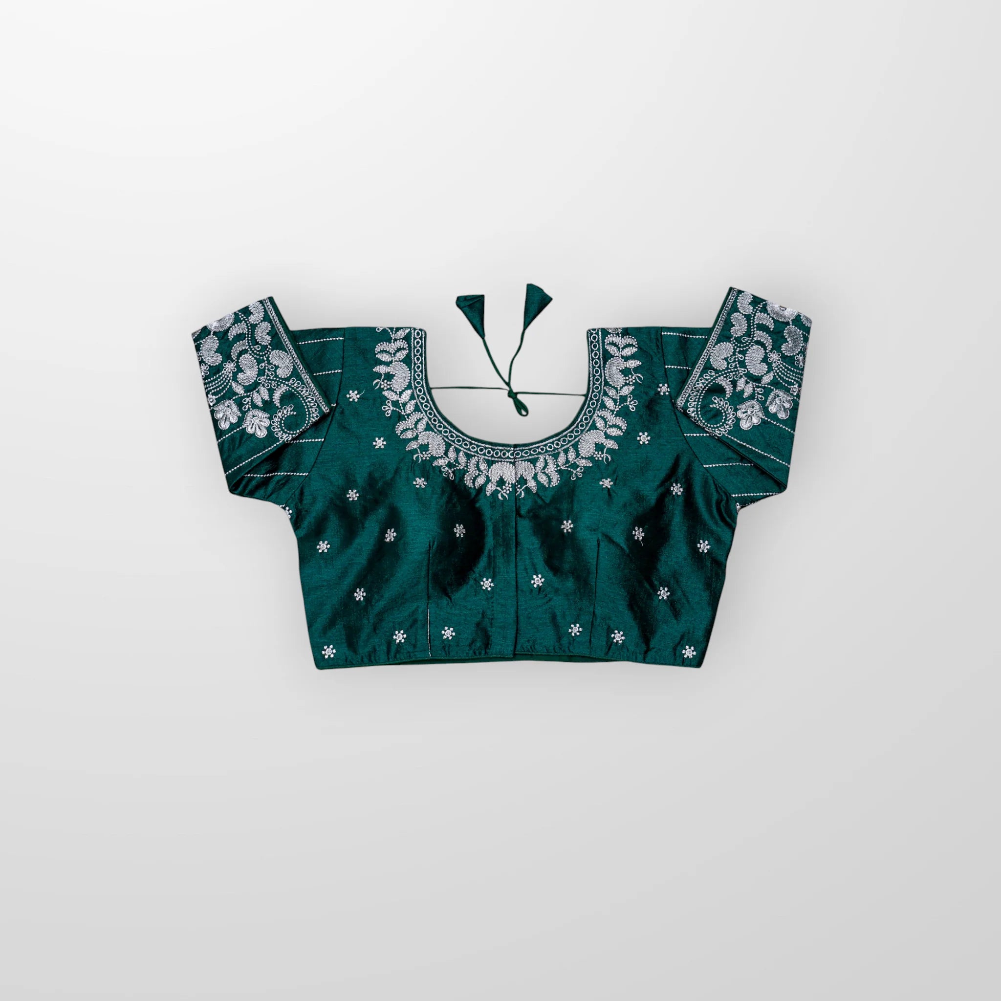 Silk Zari Butta Embroidered Readymade Blouse