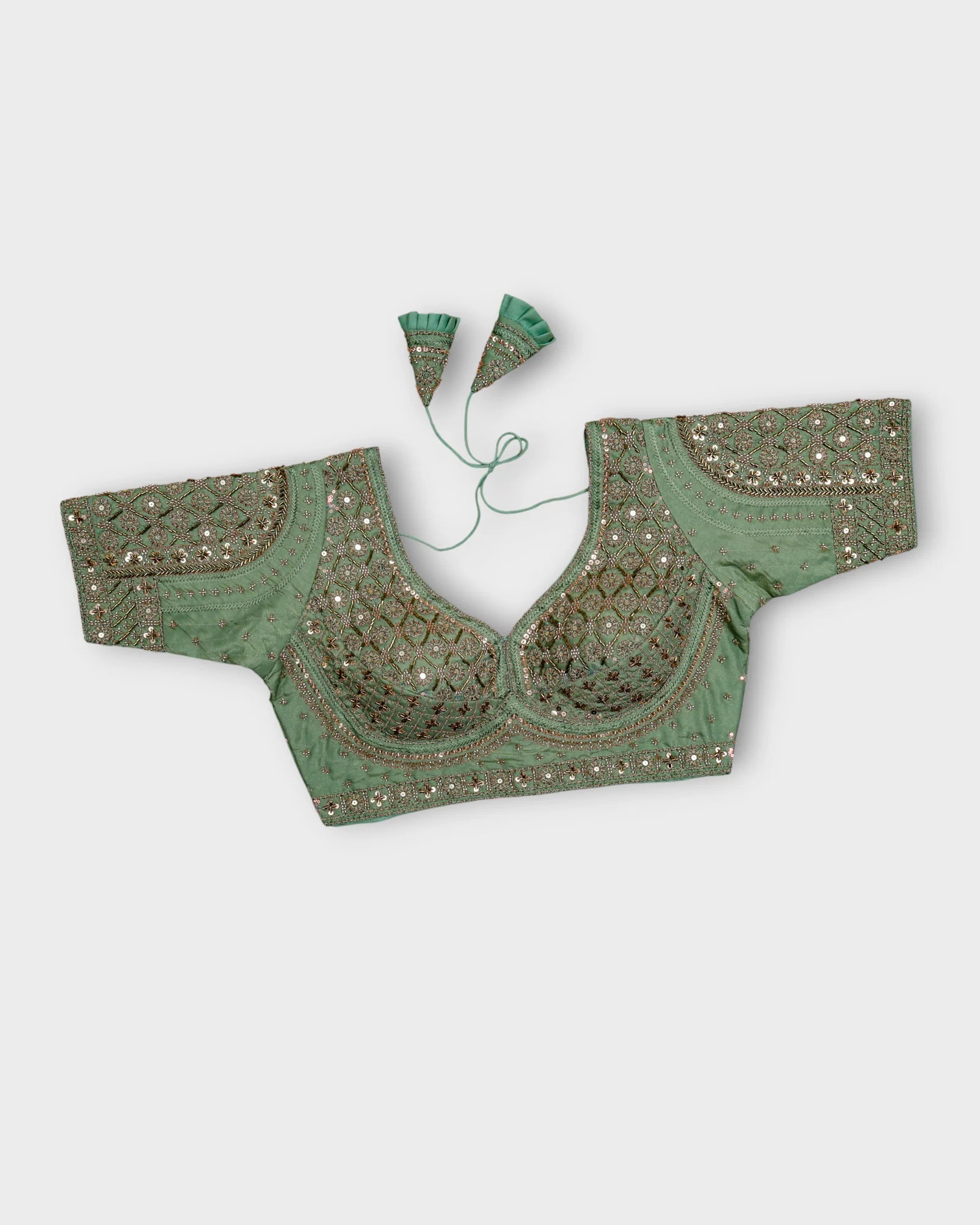 Cosmos Silk Notched Neck Readymade Blouse