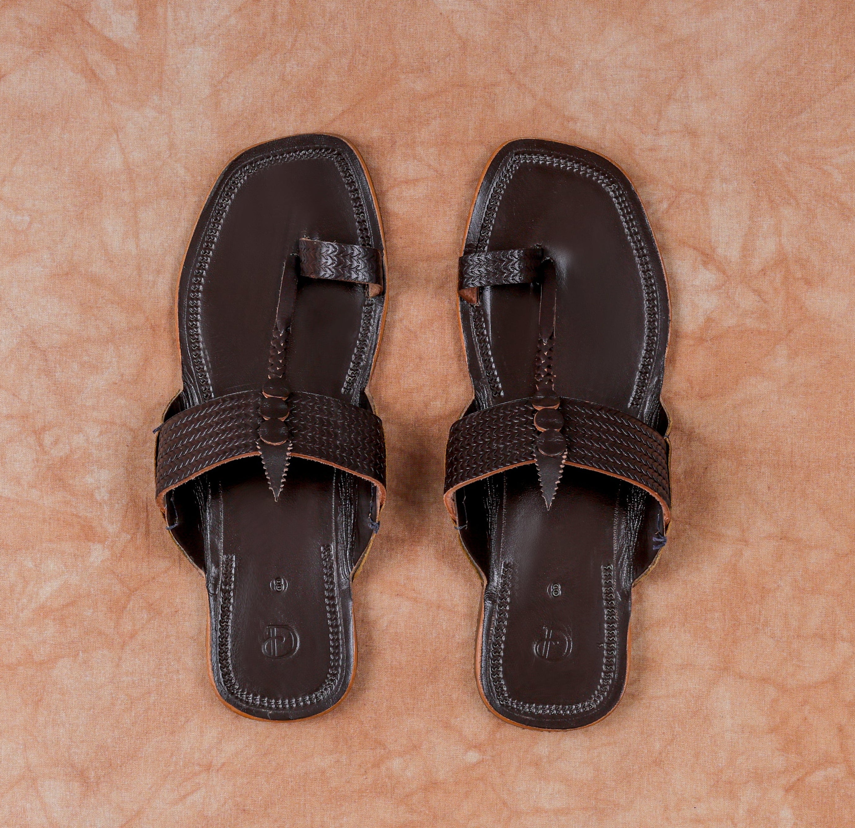 Artisan Brown Leather Kolhapuri Sandals