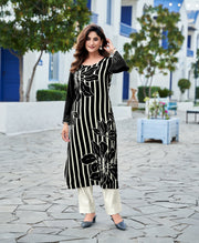 Floral Pattern Ethnic Kurta