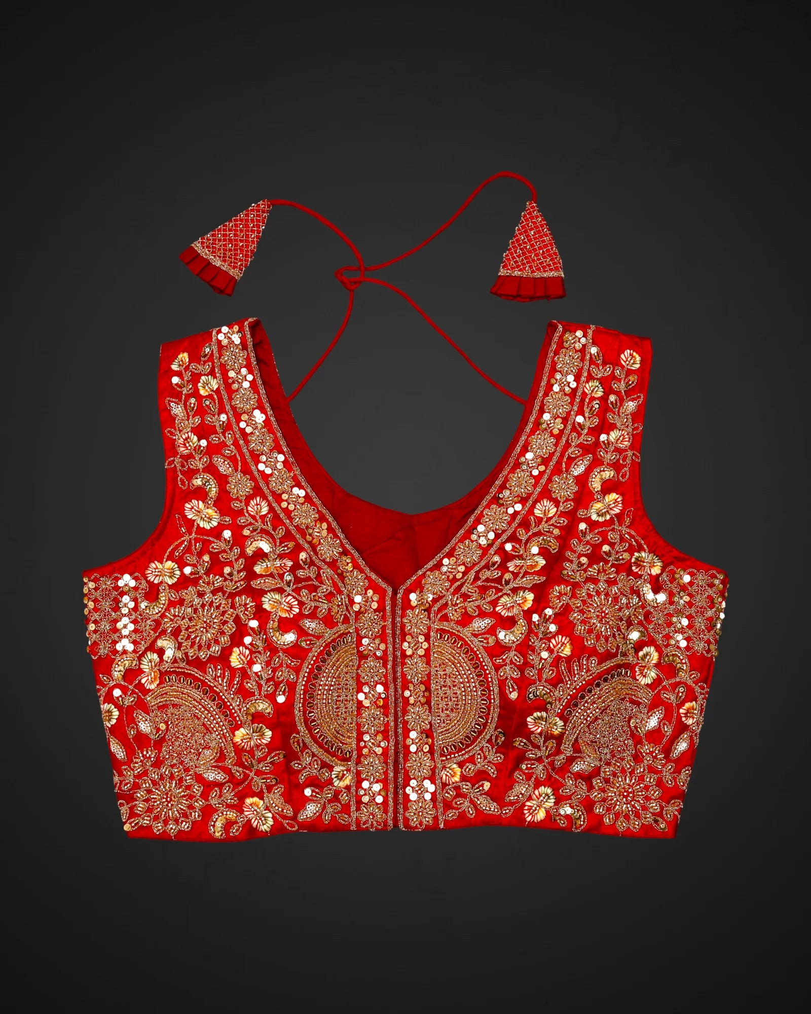 Silk V Neck Flattering Readymade Blouse