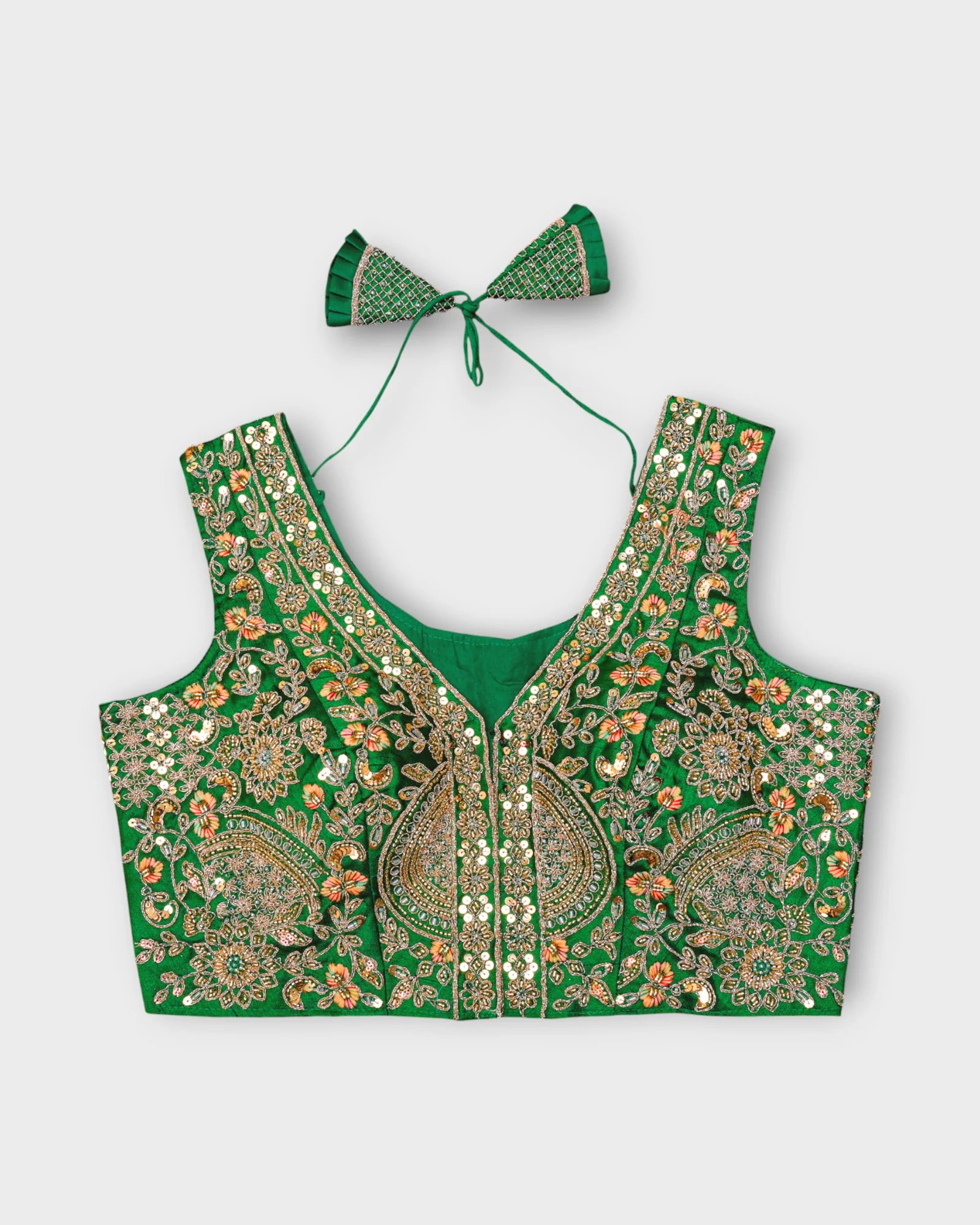 Silk V Neck Flattering Readymade Blouse