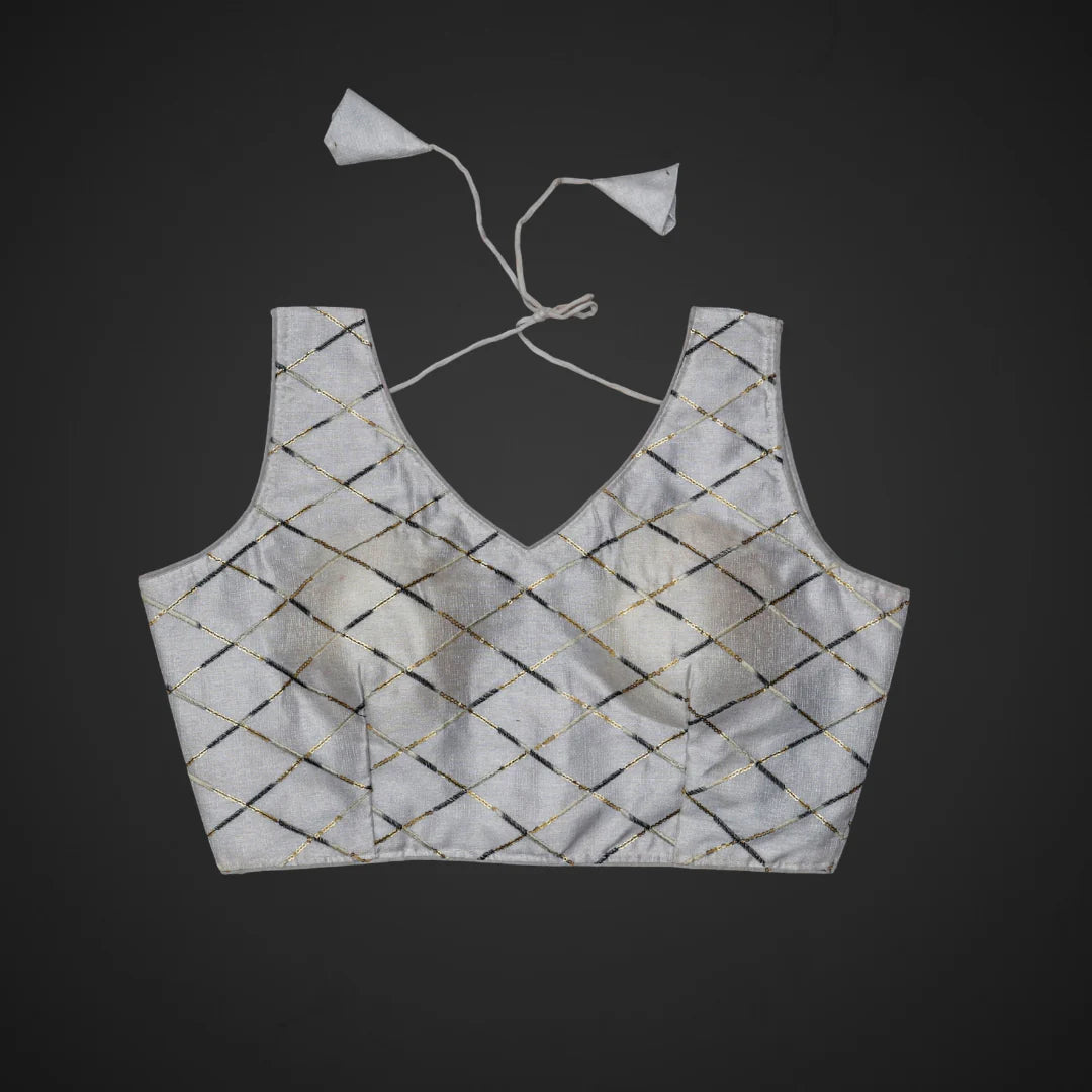 Silk Blouse with Intricate Sequin Work