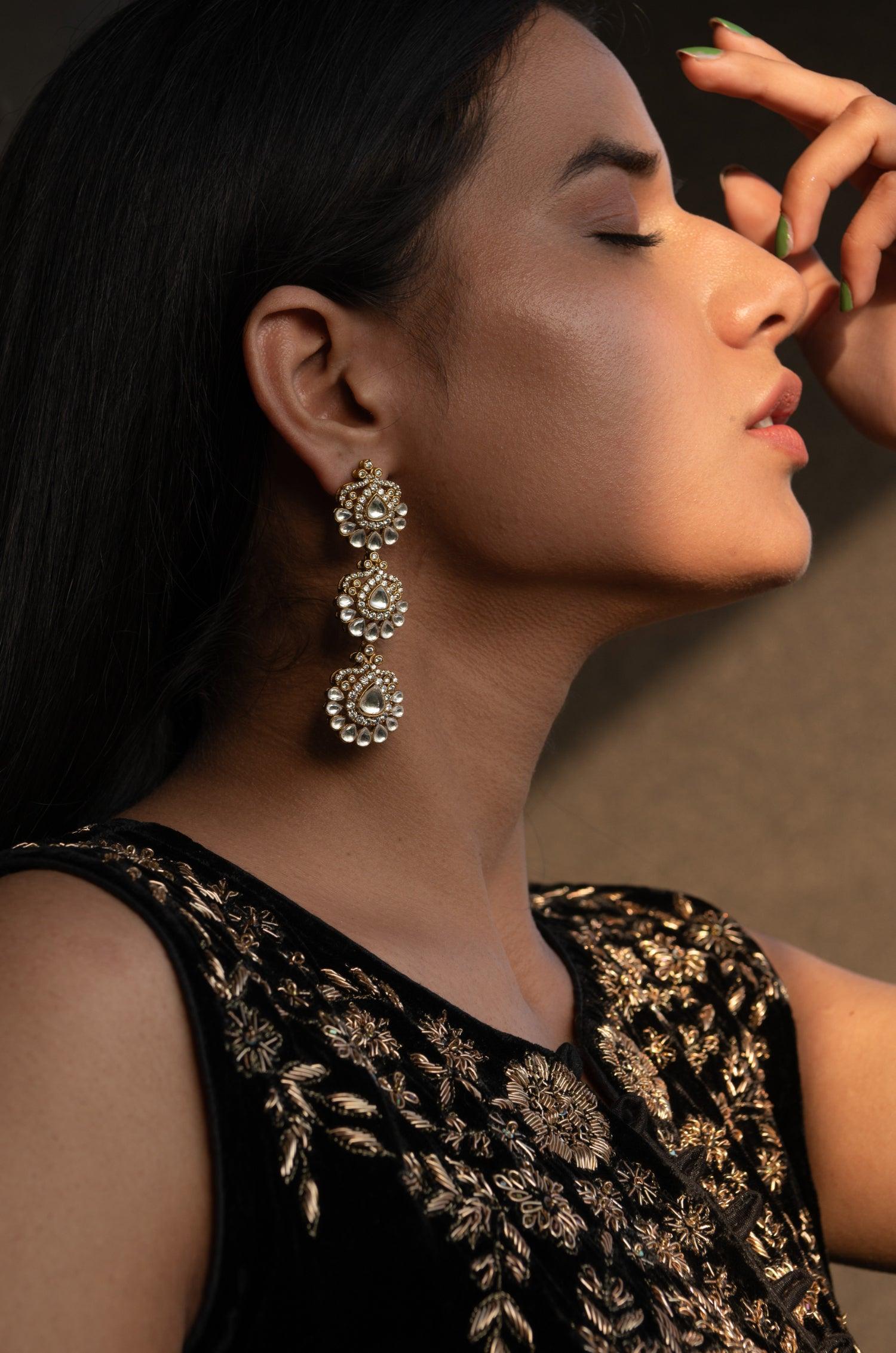 Dazzling Polki Earrings - Dyulokha