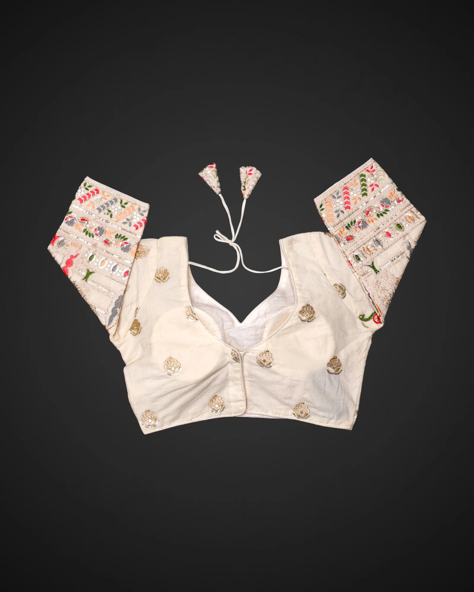 Cotton V Neck Readymade Blouse