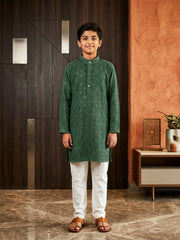 Boys Festive Sequin Kurta Pajama