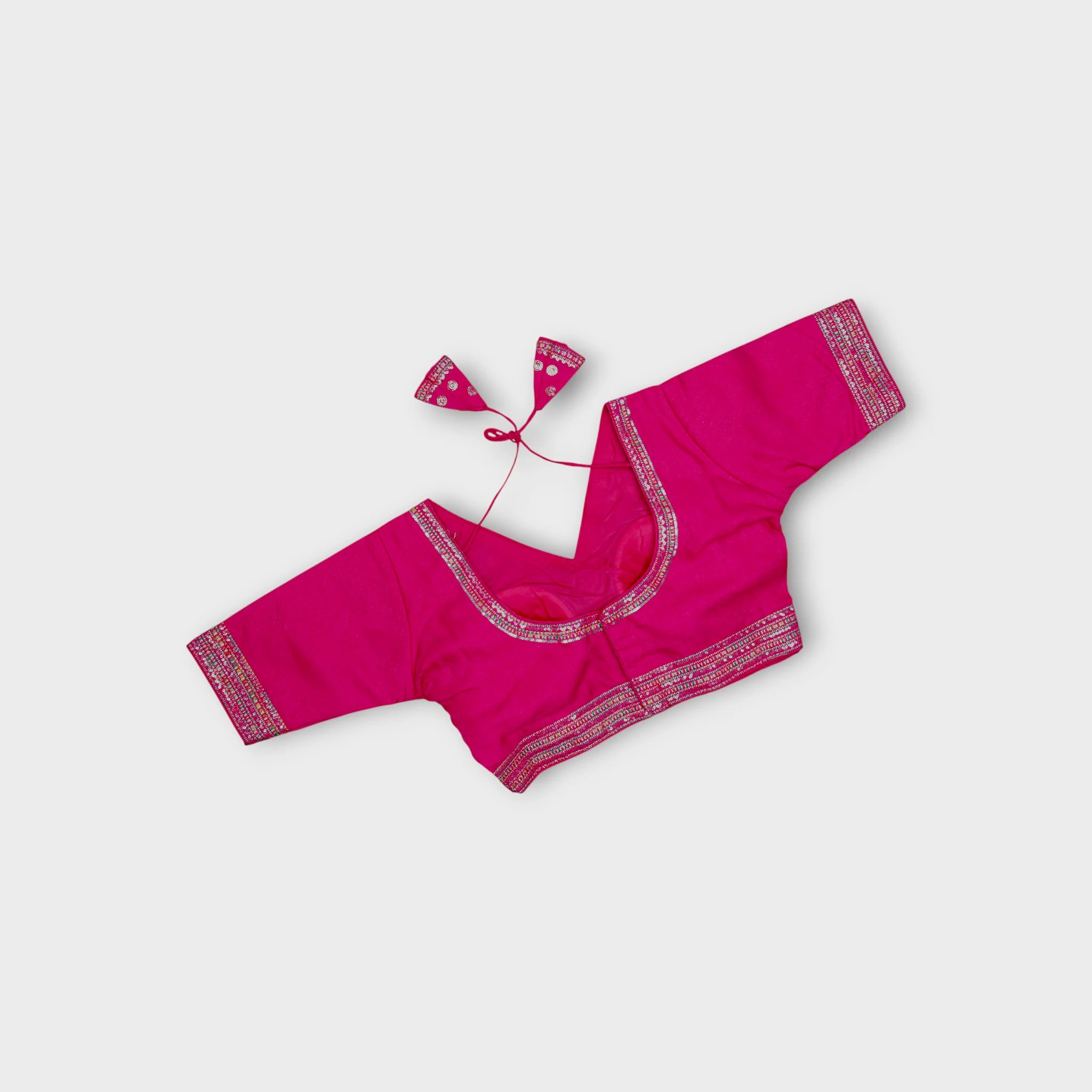 Phantom Silk Readymade V Neck Blouse