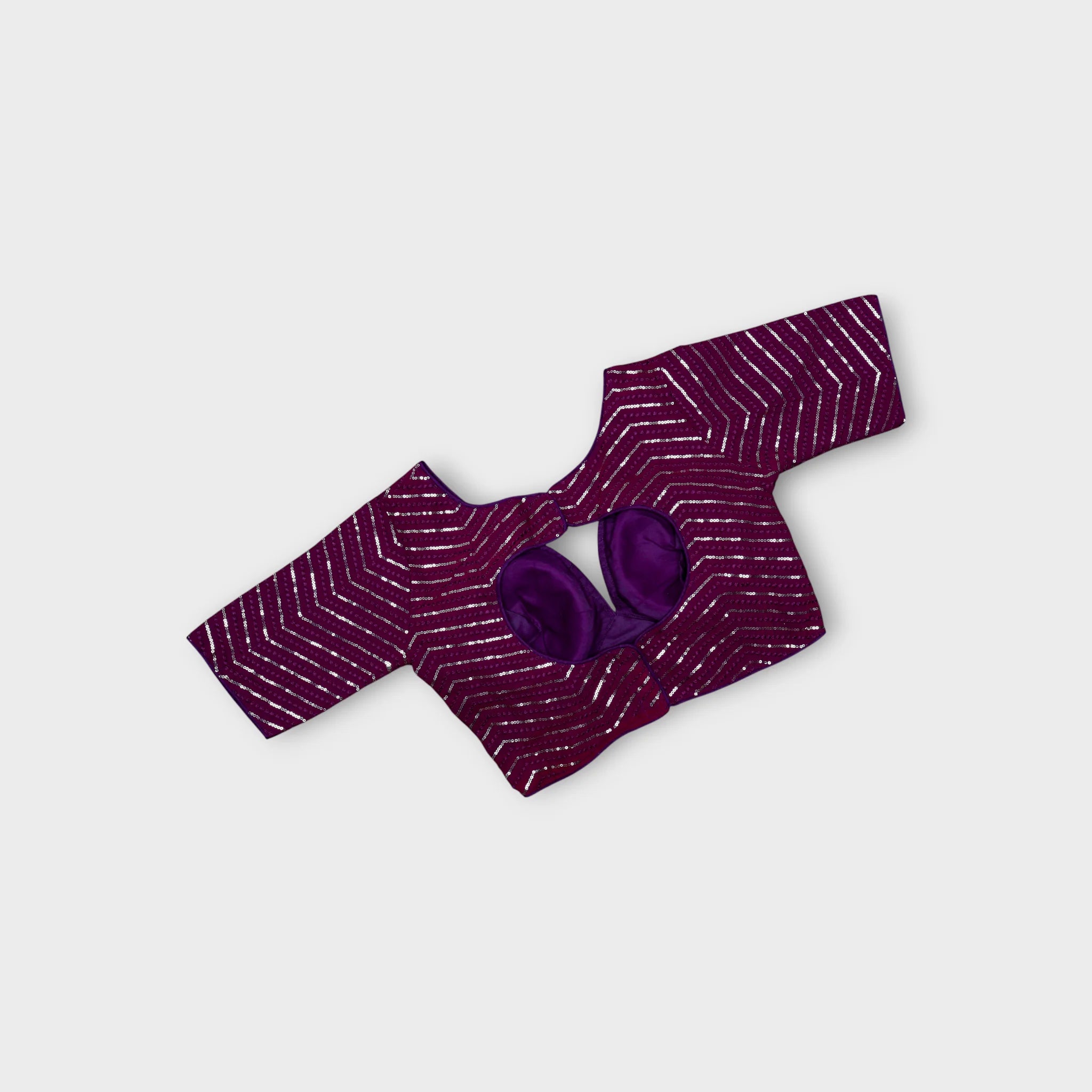V Neck Cotton Embroidered Readymade Blouse