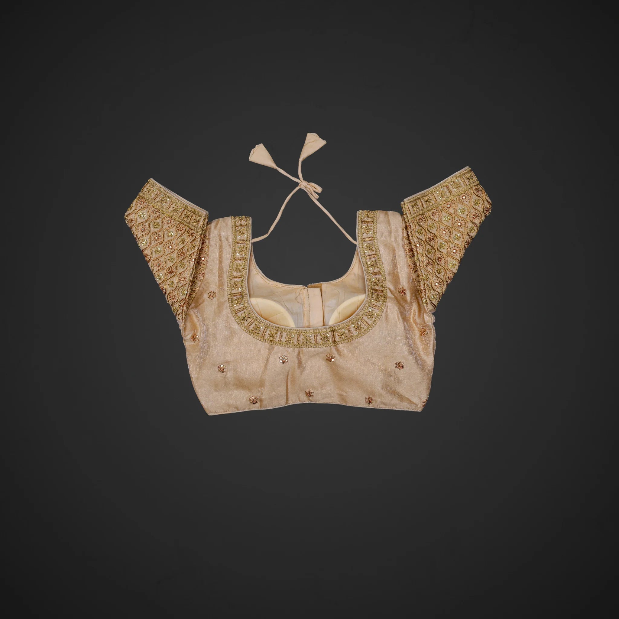 Phantom Silk U Neck Back Detail Readymade Blouse