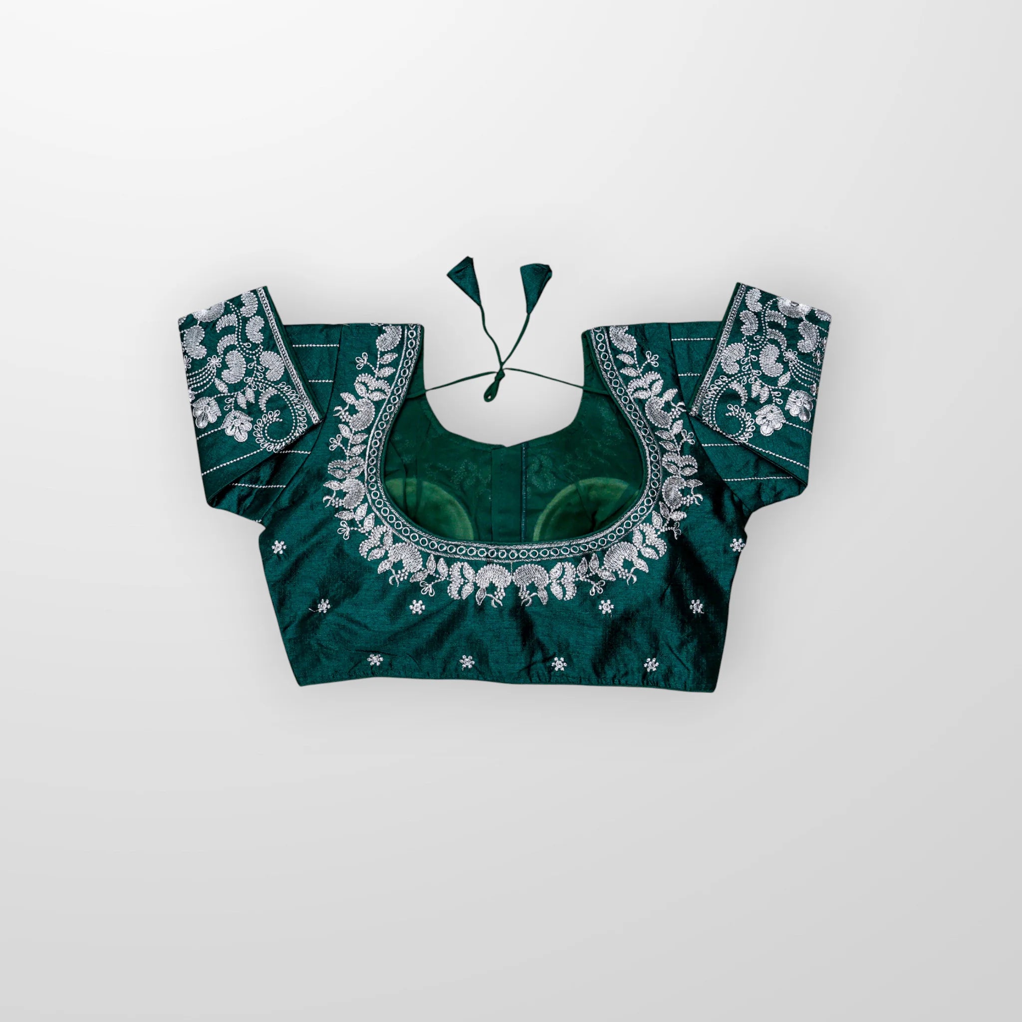 Silk Zari Butta Embroidered Readymade Blouse