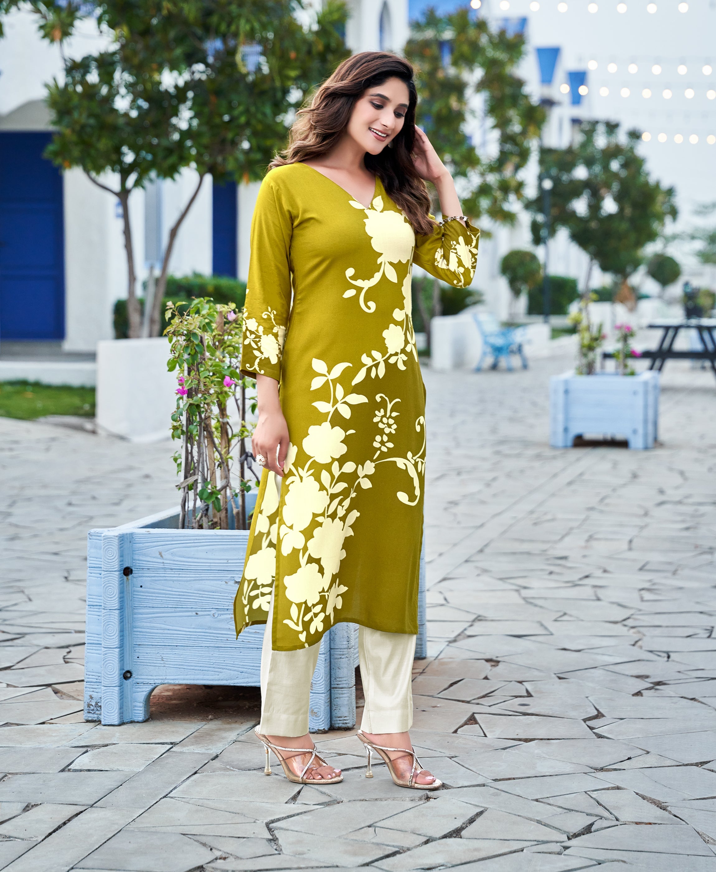 Floral Cotton Printed Kurta