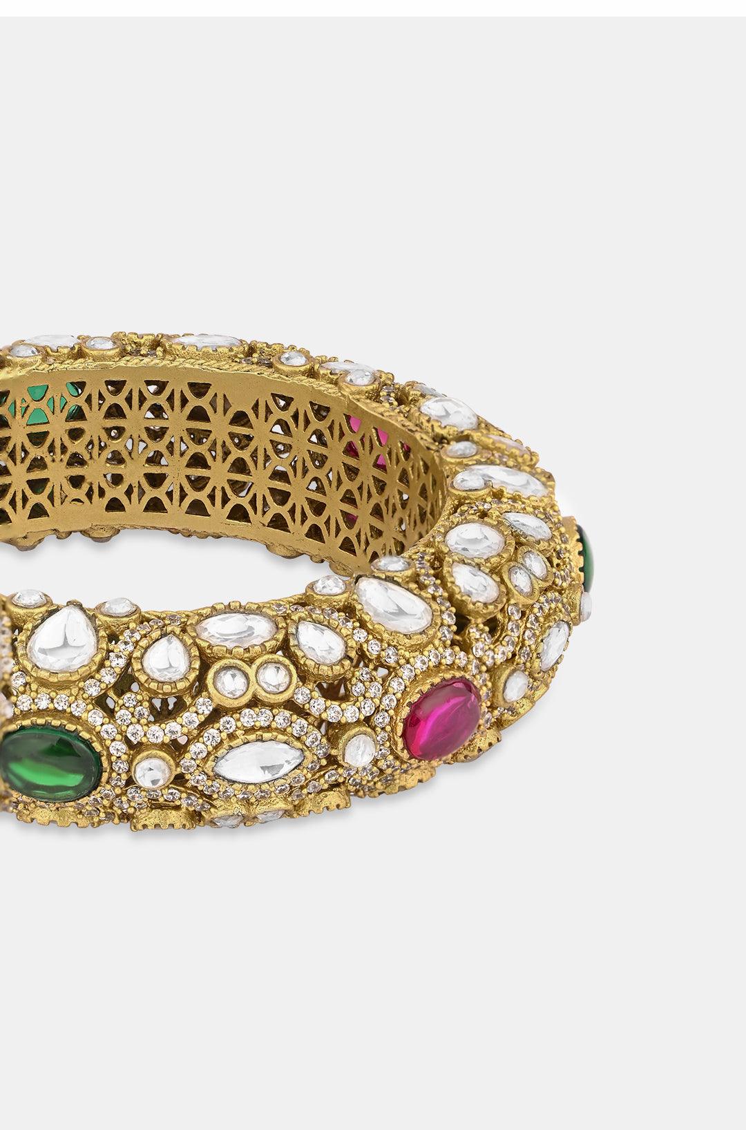 Vibrant Polki Spectrum Bangle - Dyulokha