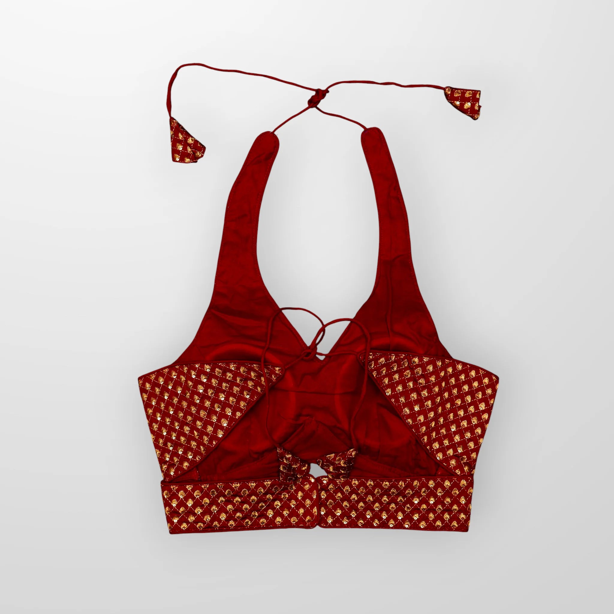 Raw Silk V Neck Readymade Blouse
