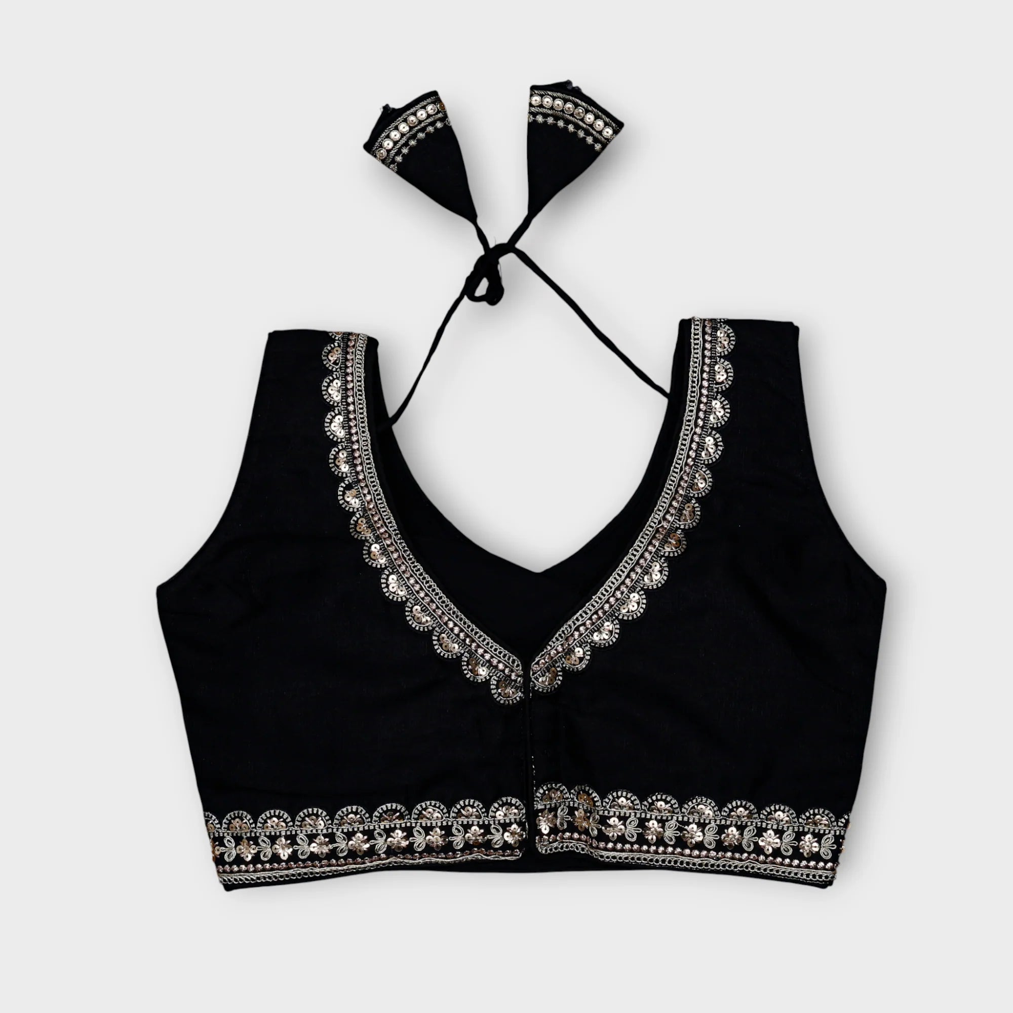 Phantom Silk V Neck Readymade Blouse