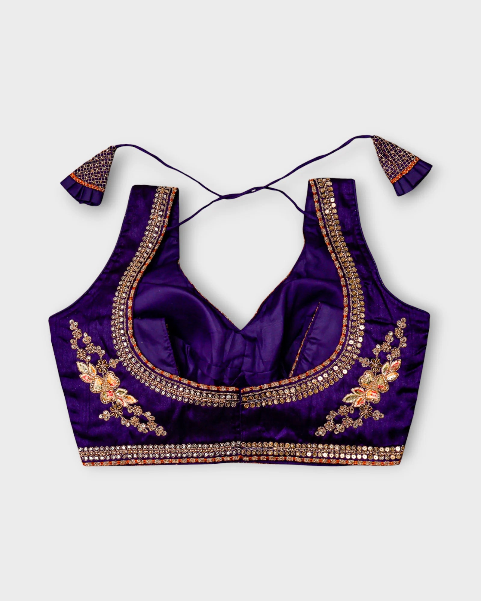 Italian Silk Embroidered Readymade Blouse