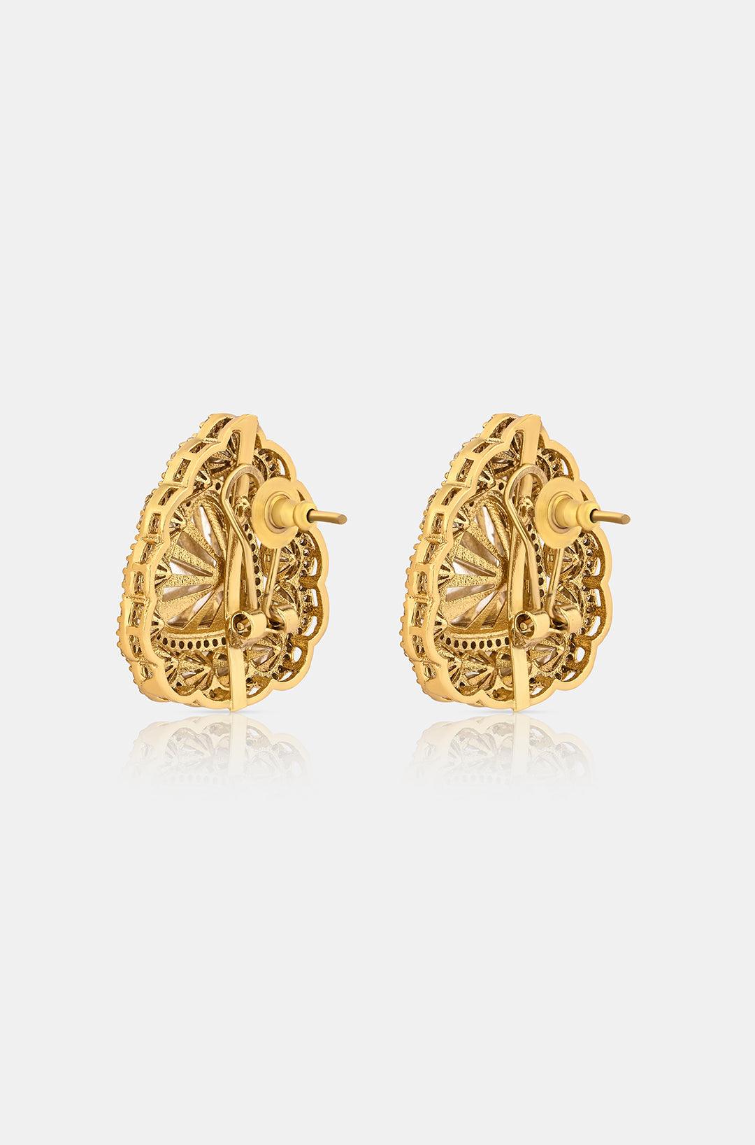 Radiant Polki Stud Earrings - Dyulokha