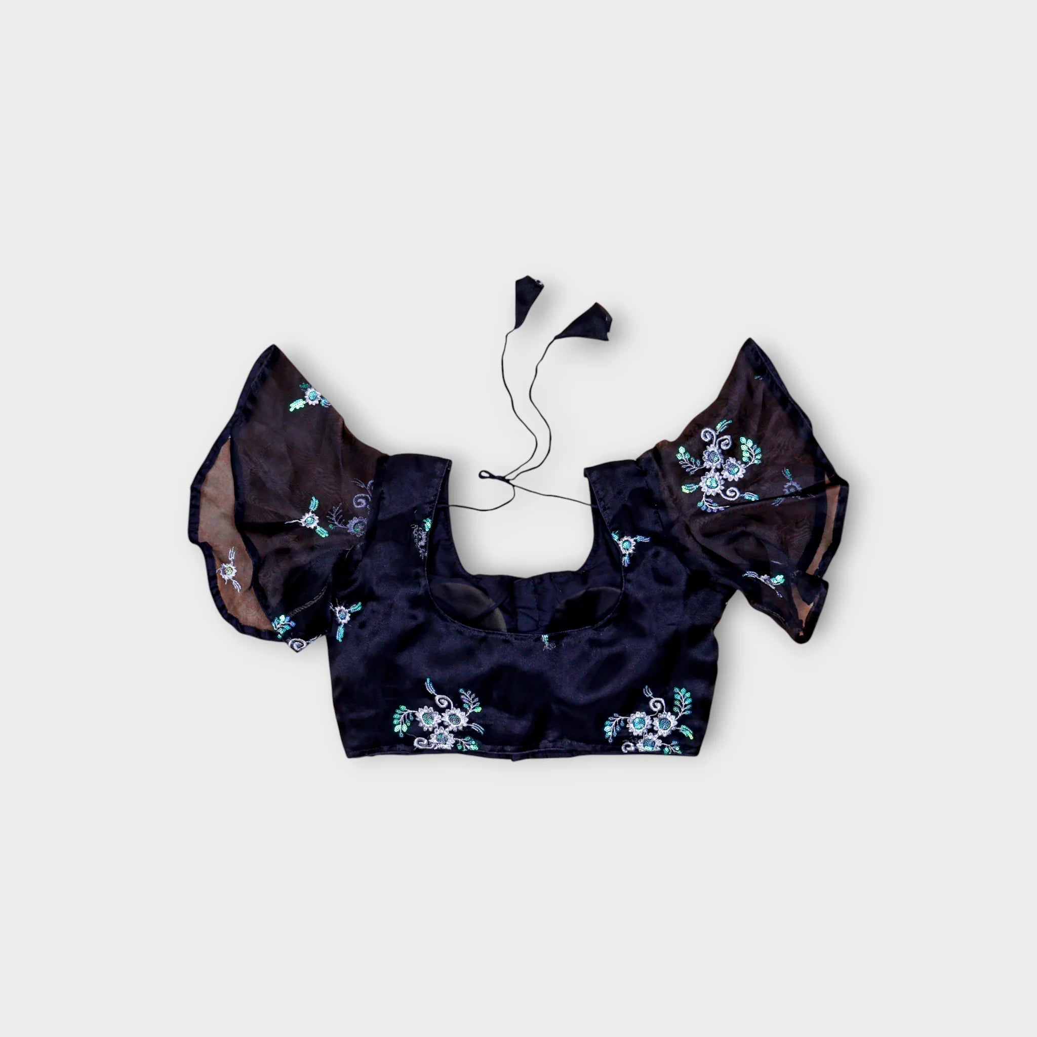 Organza Silk Ruffle Readymade Blouse