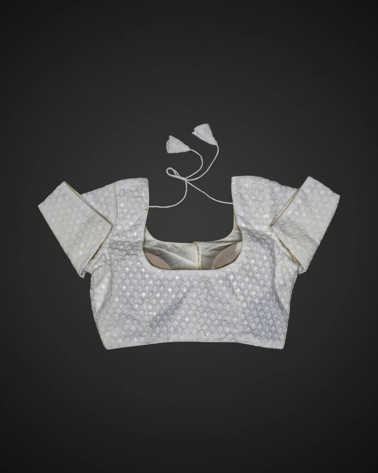 Cotton Deep Back U Neck Readymade Blouse