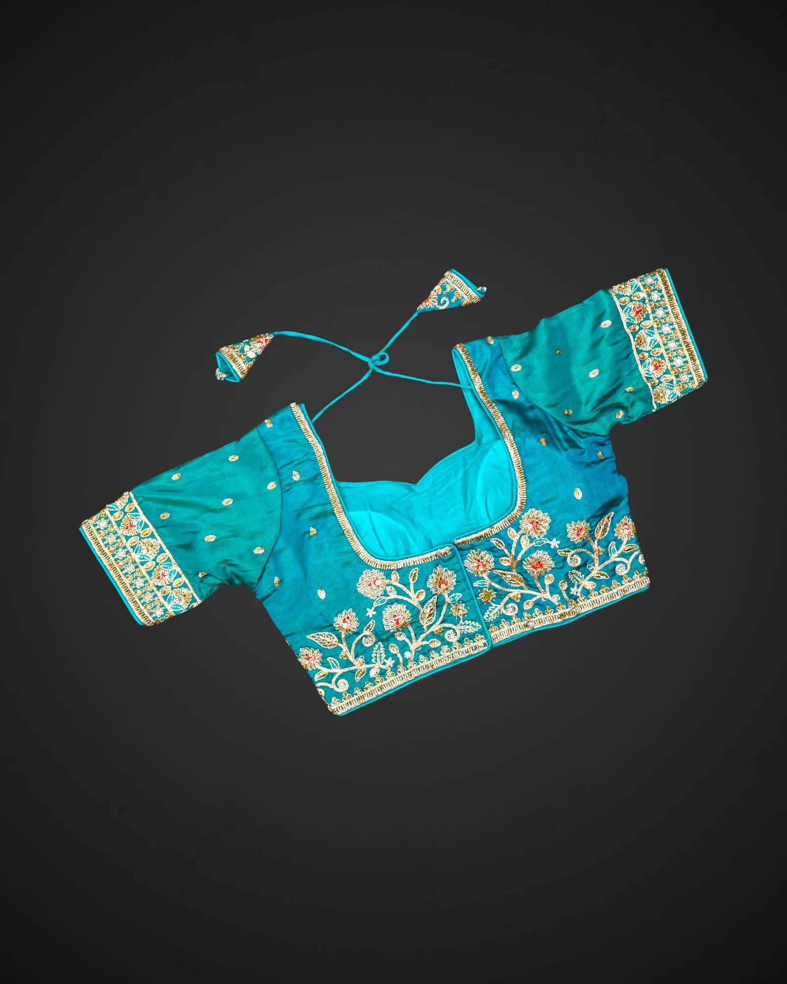 Cosmos Silk Sweetheart Neck Readymade Blouse