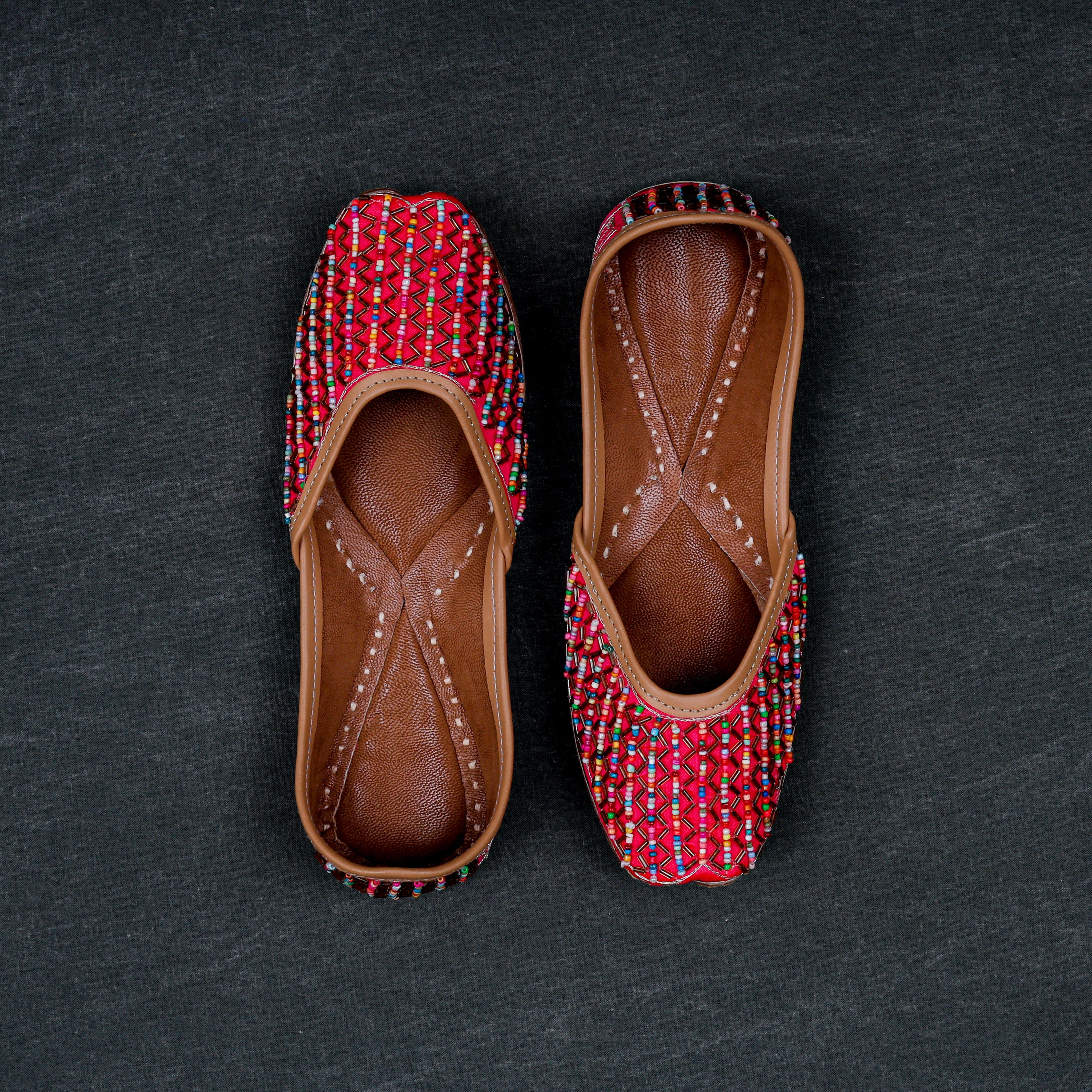 Rani Pink Two Tone Traditional Jutti